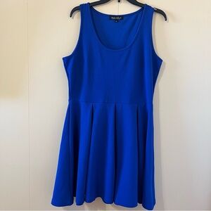 White Mark Sleeveless Royal Blue Fit & Flare Dress XL Pre-owned